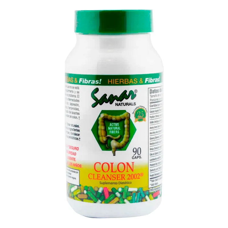 Suplemento Dietético Colon Cleanser 2002 Sanar Naturals - Cont. 90 Cápsulas