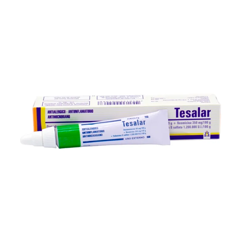 Tesalar Dexametasona 50 mg Neomicina 350 mg - Pomada Oftalmica de 5 gr