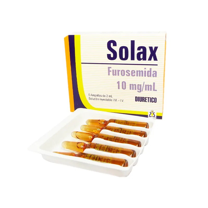 Solax 10mg Furosemida 10 mg/mL - Cont. 5 Ampollas de 2mL