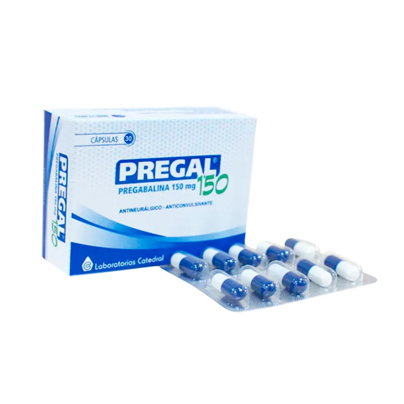 Pregal 150 Pregabalina 150 mg - Cont. 30 capsulas blandas