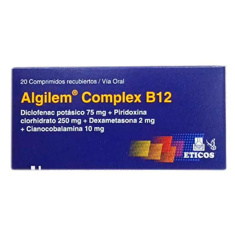 Algilem Complex B12 Diclofenac Potásico 75 mg - Caja 20 Comprimidos