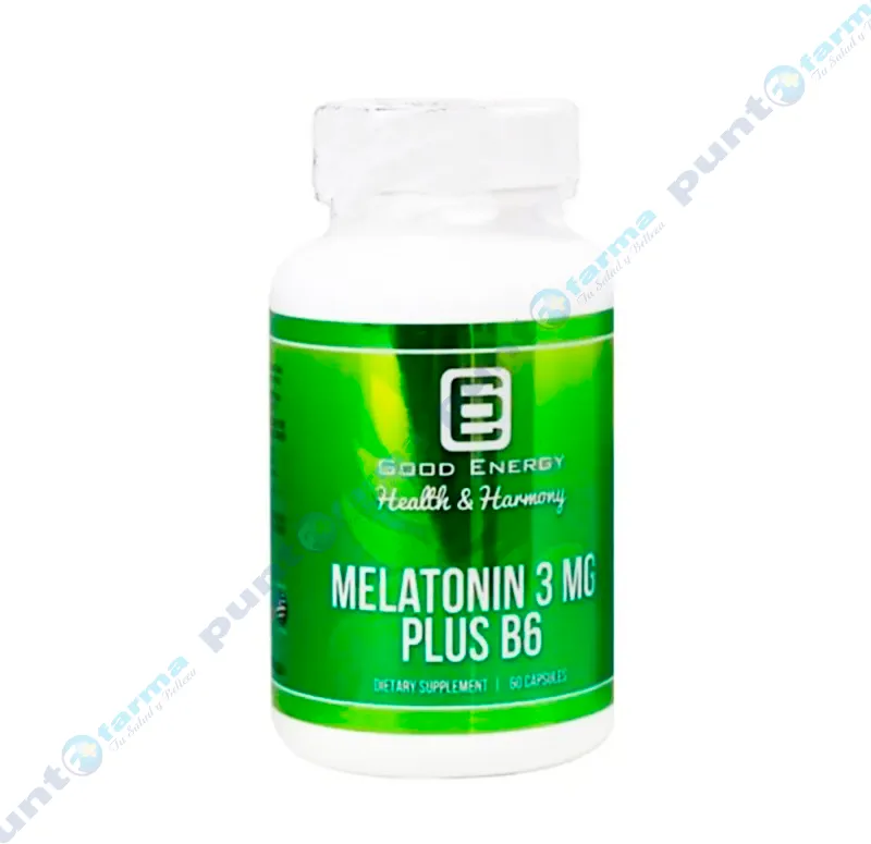 Suplemento Dietario Melatonin 3mg Plus B6 Good Energy - Cont. 60 cápsulas