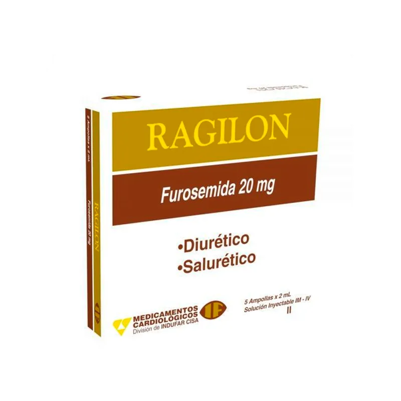 Ragilon Furosemida 20 mg - Caja de 5 ampollas