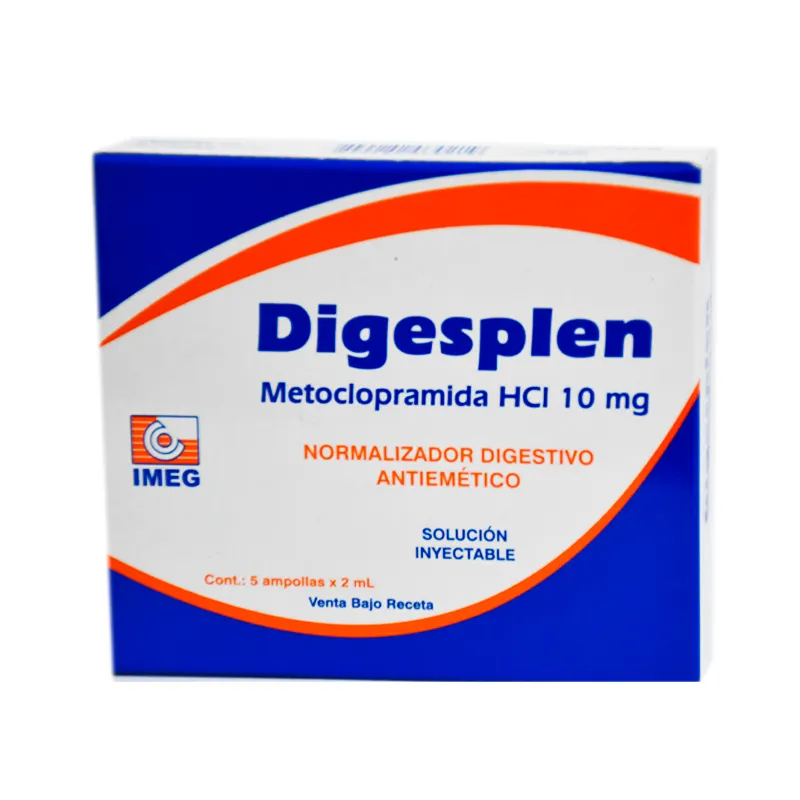 Digesplen Metoclopramida HCI 10 mg - Caja de 5 Ampollas x2 mL