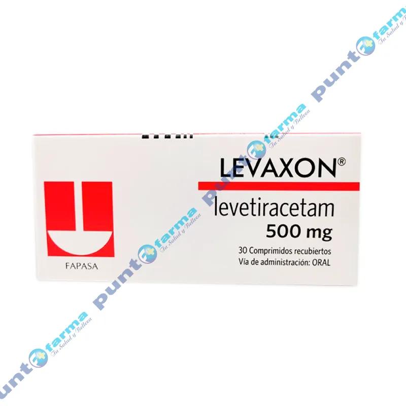 Levaxon 500 mg - Levetiracetam 500 mg - Caja de 30 Comprimidos