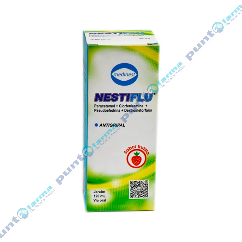 Nestiflu - Paracetamol Clorfeniramina Pseudoefedrina Dextrometorfano - Frasco jarabe de 120 mL