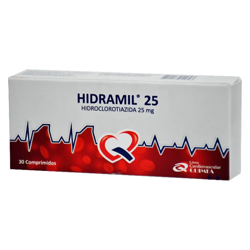 Hidramil 25 Hidroclorotiazida - Cont. 30 Comprimidos.