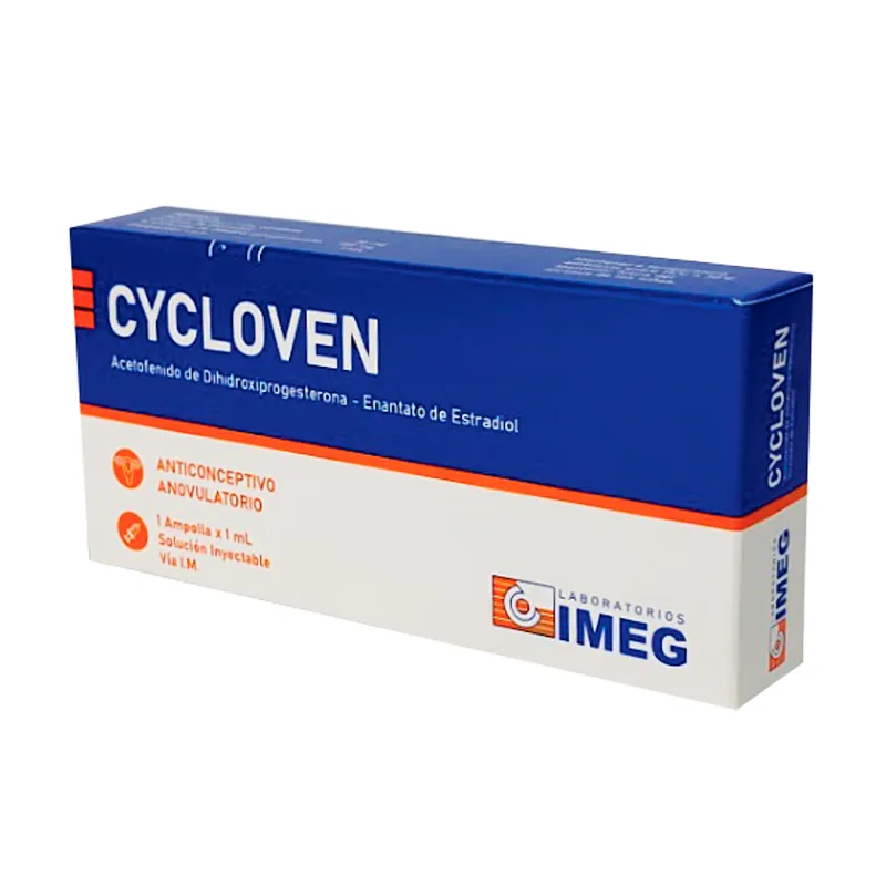 Cycloven Acetofenido de Dihidroxiprogesterona 150 mg - Cont. 1 Ampolla