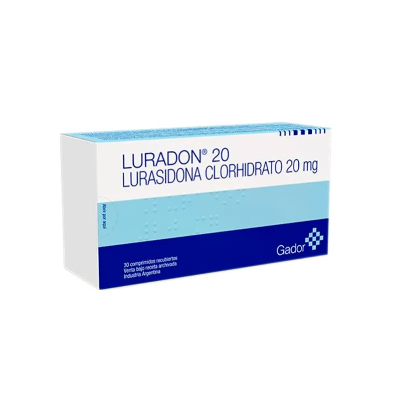 Luradon 20 Lurasidona Clorhidrato 20mg - Cont. 30 comprimidos recubiertos