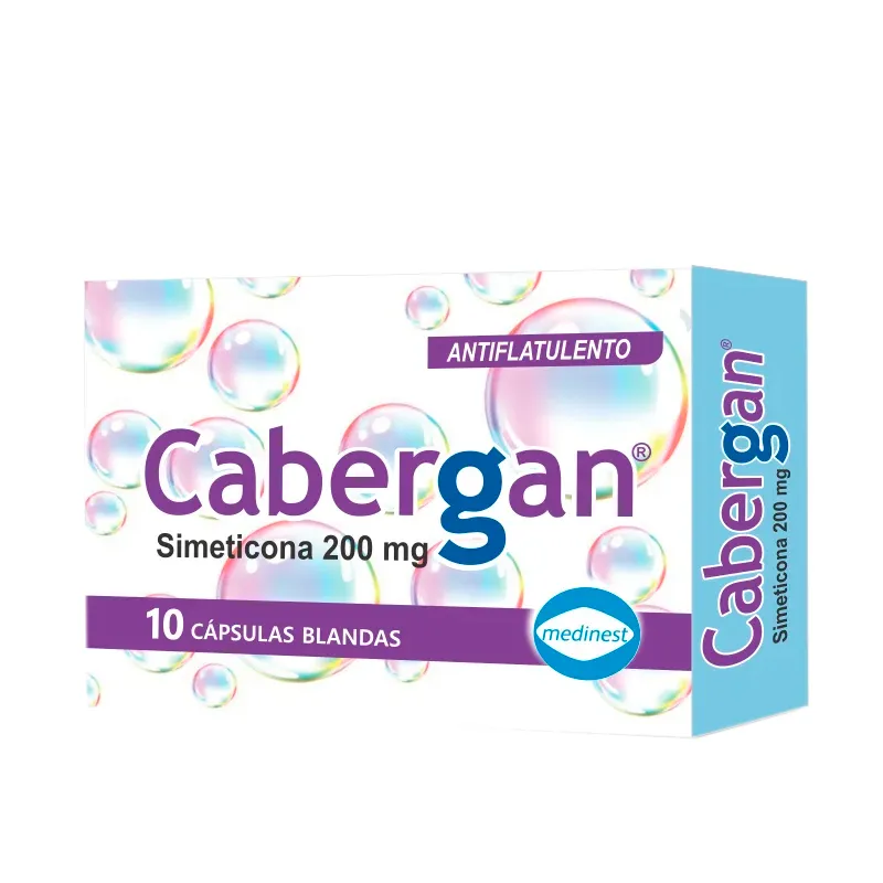 Cabergan - Simeticona 200 mg - Caja de 10 cápsulas blandas