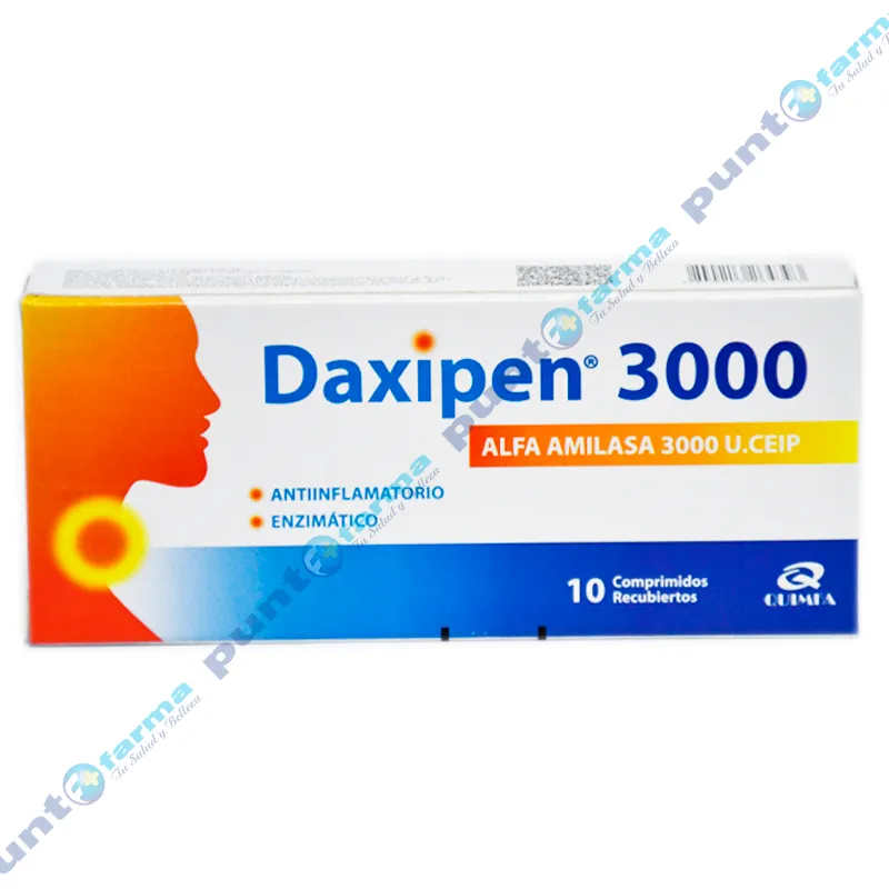 Daxipen 3000 Alfa Amilasa - 10 Comprimidos Recubiertos