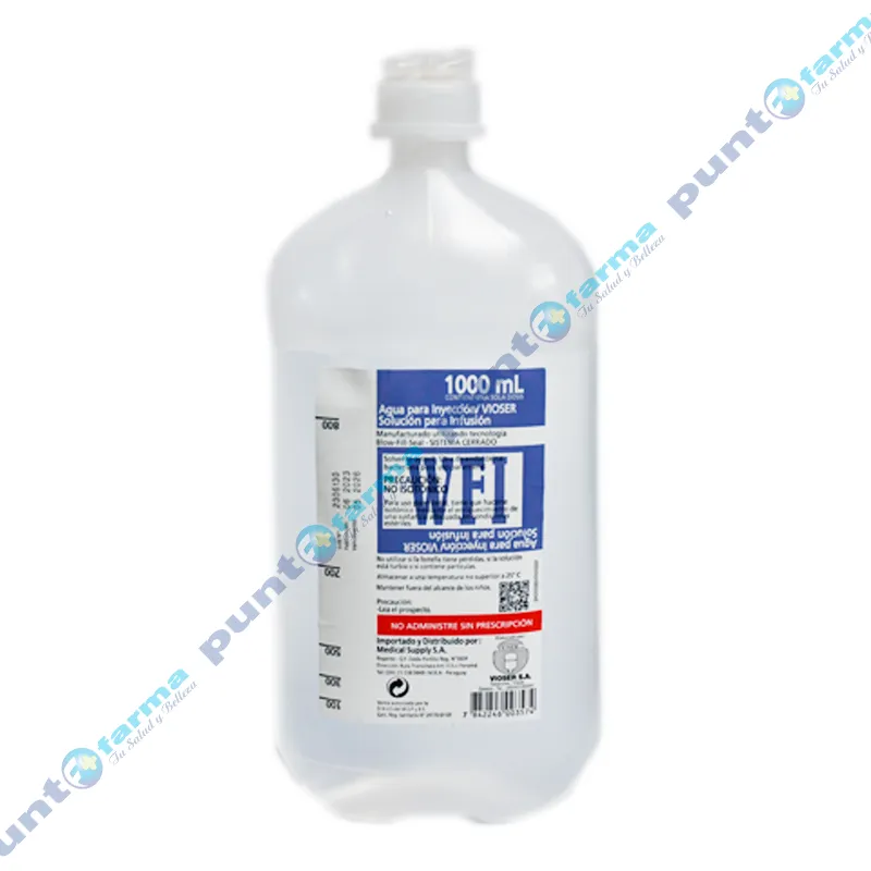 Agua para Inyectable Vioser – Solución para Infusión 1000 mL