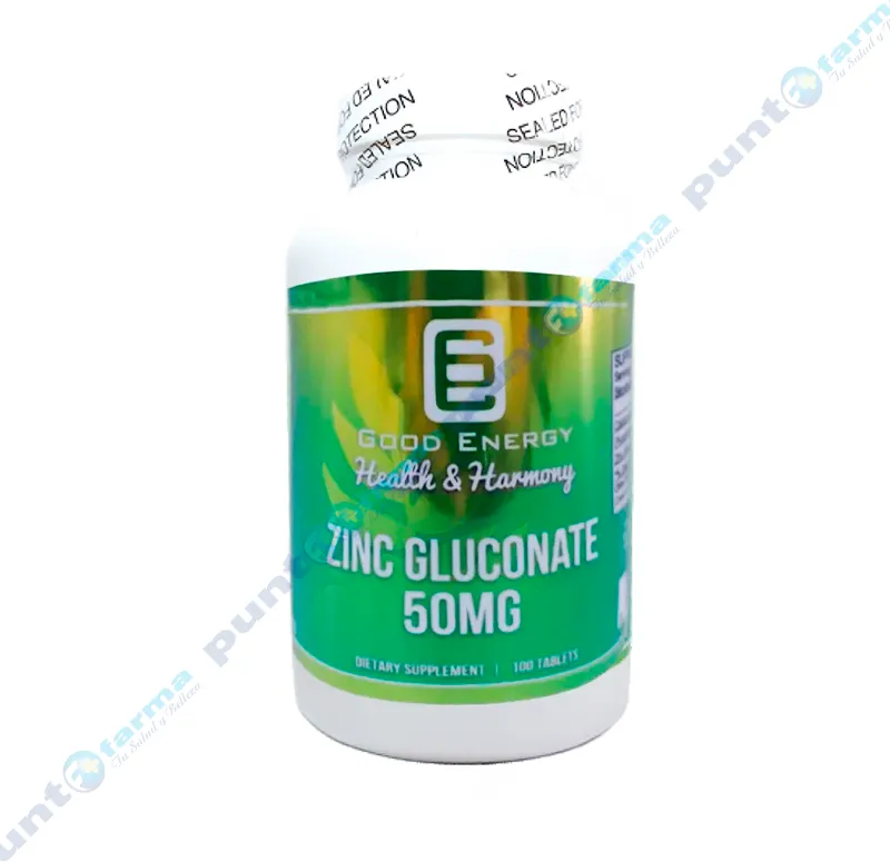 Zinc Gluconate 50mg Good Energy - Cont. 100 Tabletas