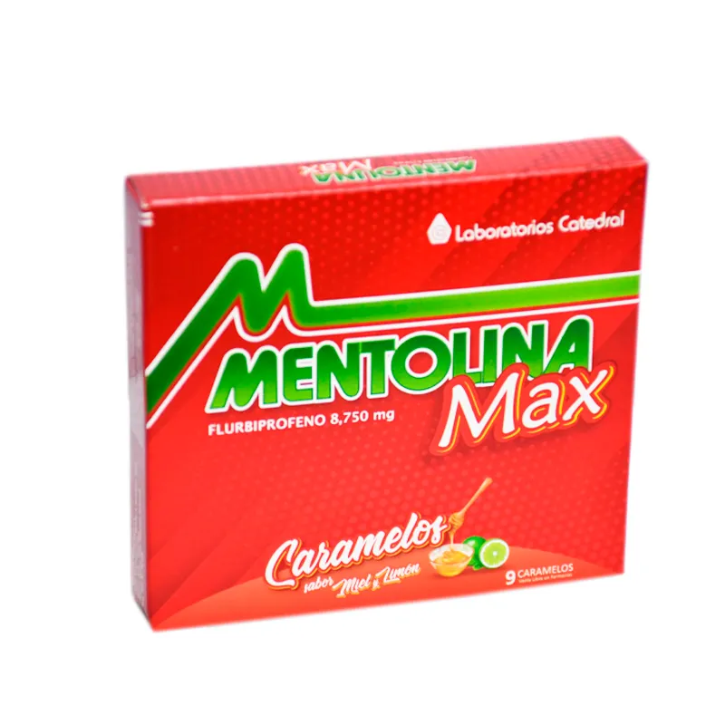 Mentolina Caramelos Max sabor Miel y Limón - Caja de 9 Caramelos