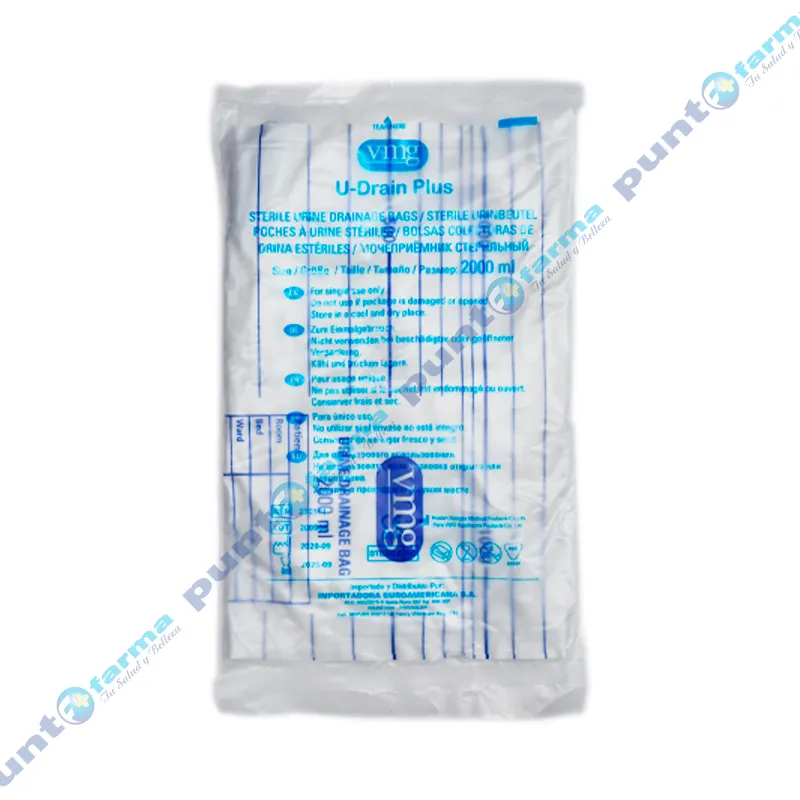 Bolsa Colectora de Orina U-Drain Plus - Capacidad de 2000ml
