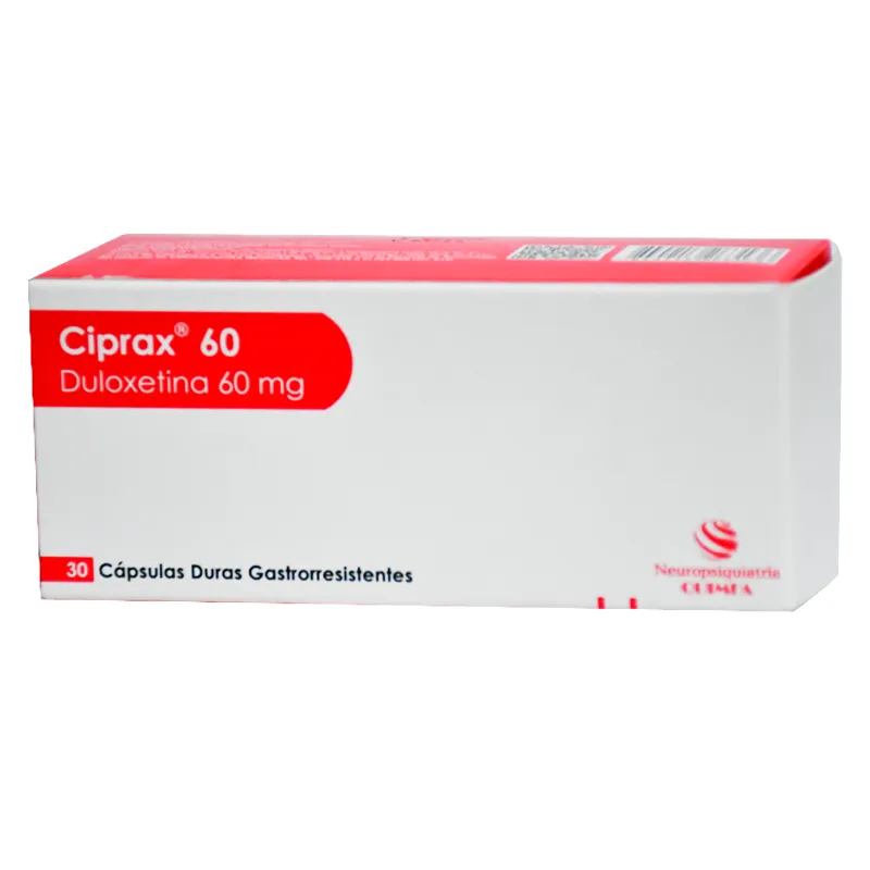 Ciprax 60 Duloxetina 60 mg - 30 Cápsulas Duras.