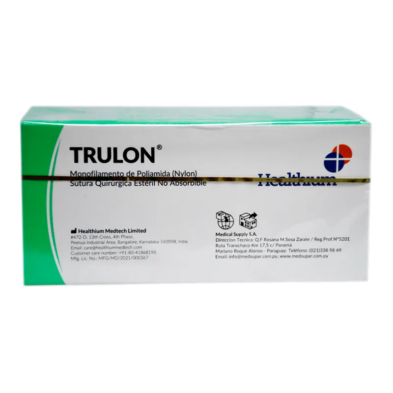 Trulon Sutura Quirurgica 2/0 75 cm Nylon - Cont.12 Unidades