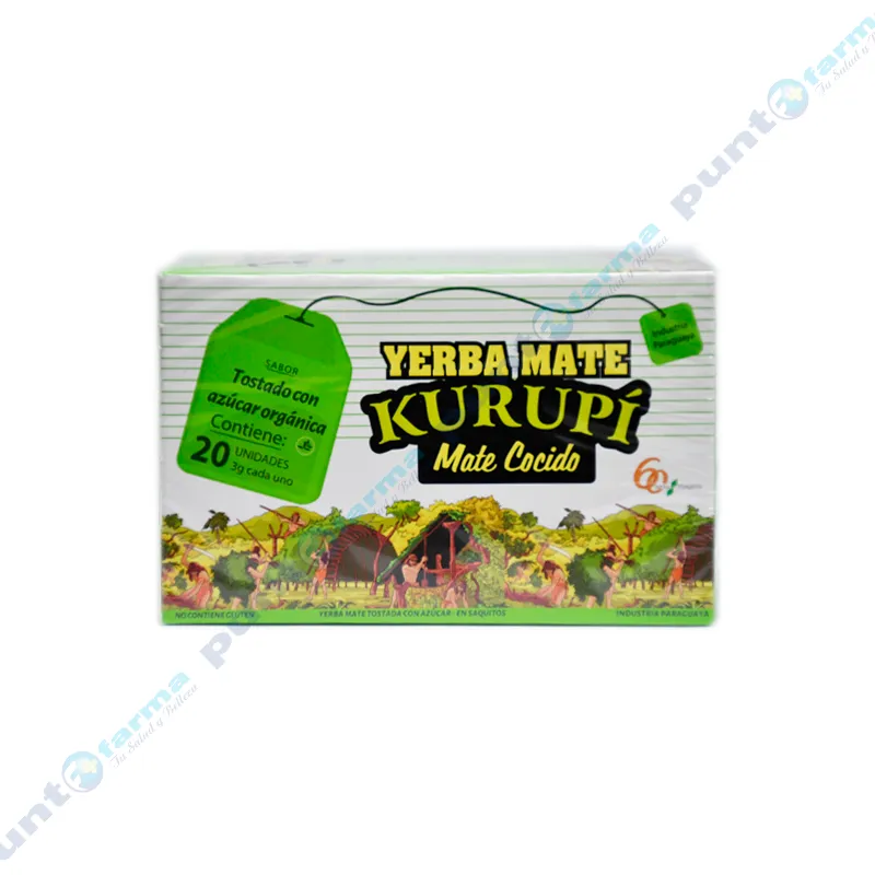 Yerba Mate Kurupi Mate Cocido - Cont. 20 Saquitos