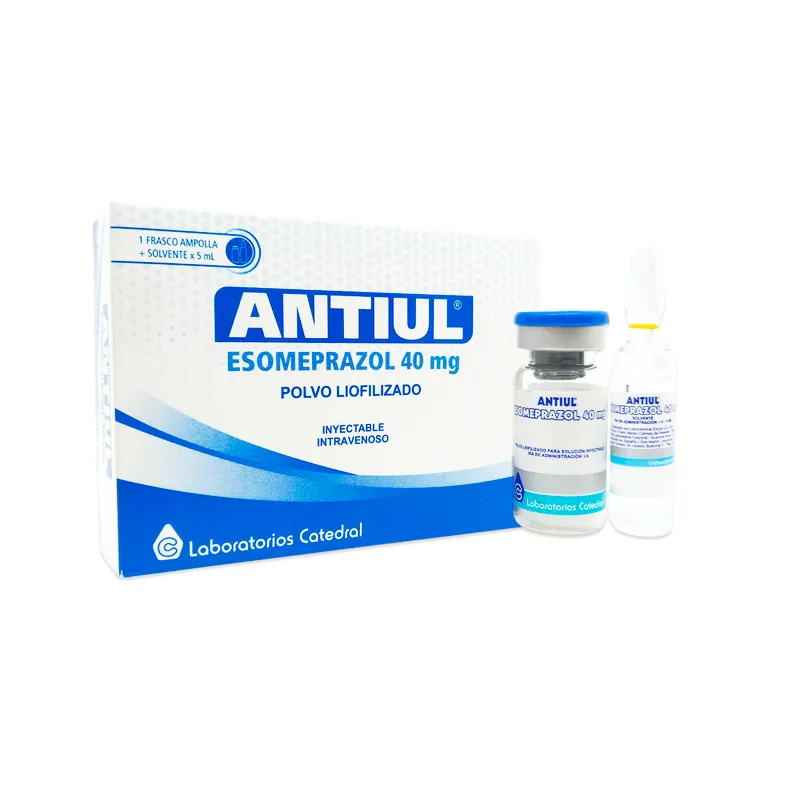 Antiul Esomeprazol 40 mg - Caja de 1 frasco ampolla 1 solvente 5 mL
