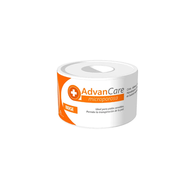 Cinta Microporosa Beige 2,5cm x 5m Carrete Advancare