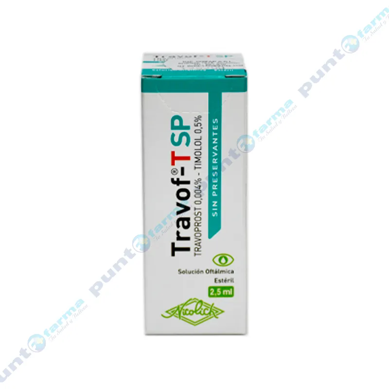 Travof-T SP Travoprost 0,004 % Timolol Maleato 0,5 % - Suspensión oftálmica 2,5 mL