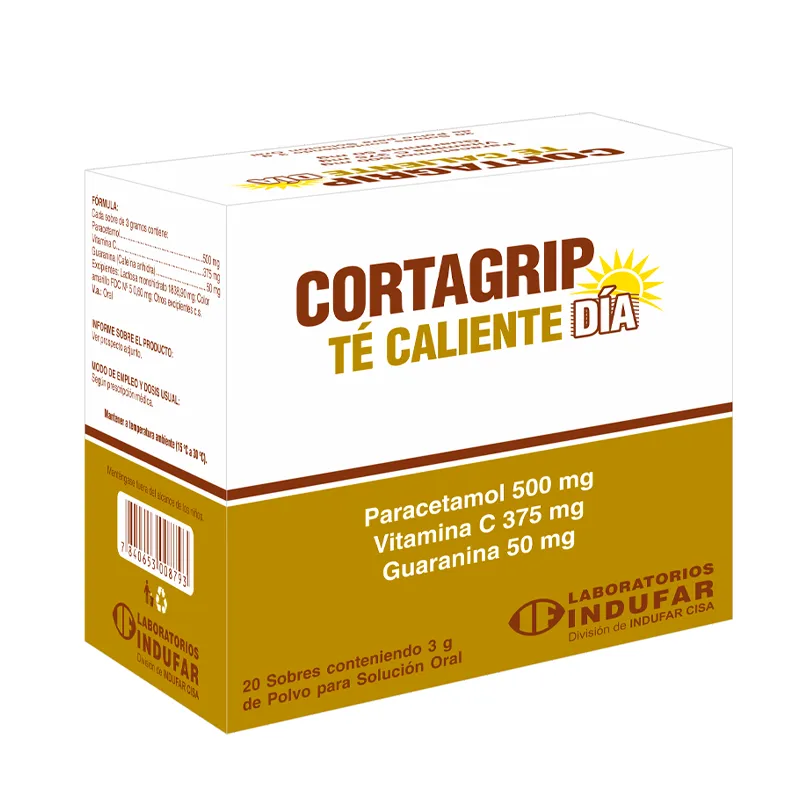 Cortagrip Té Caliente Dia Paracetamol 500 mg - Cont. 20 Sobres