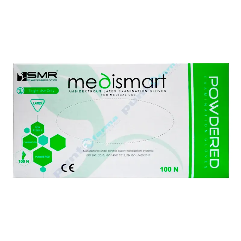 Guantes de Látex de Examinación Medismart Grande - Cont. 100 unidades