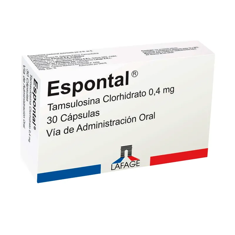 Espontal Tamsulosina Clorhidrato 0.4 mg - Cont. 30 Capsulas