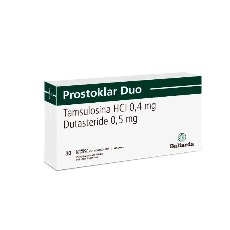 Prostoklar Duo Tamsulosina HCI 0,4 mg Dutasteride 0,5 mg - Cont. 30 Capsulas