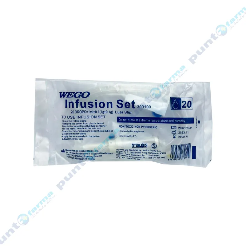 Macrogotero Infusion Set 300100 Wego - Cont.1 unidad