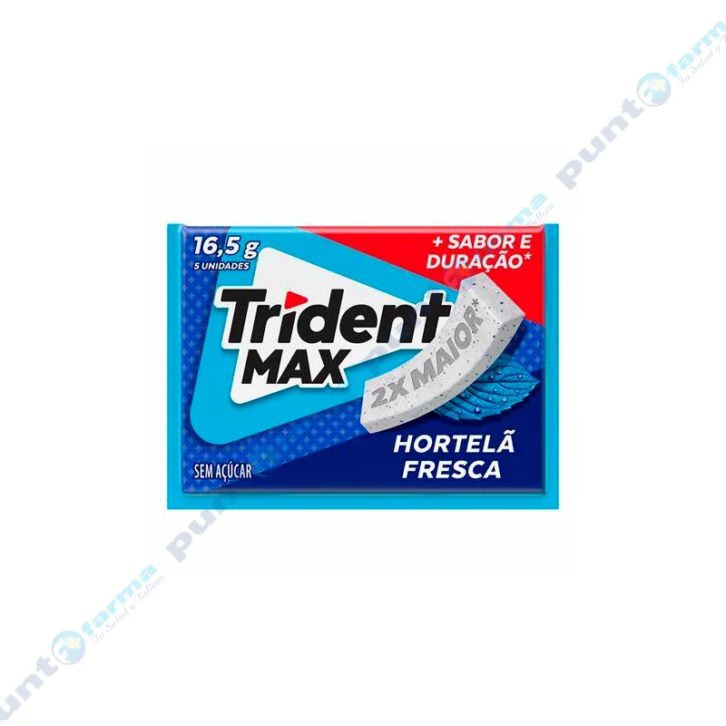 Trident max Goma de mascar Menta fresca - Cont 5 unidades