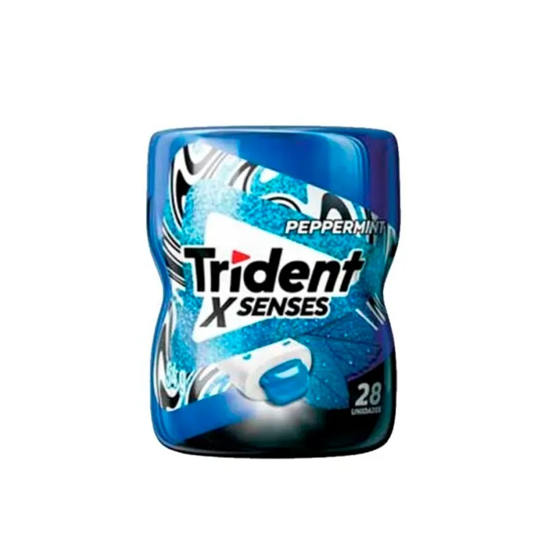 Chicles Hortela Trident Menta - Pote de 54 gr
