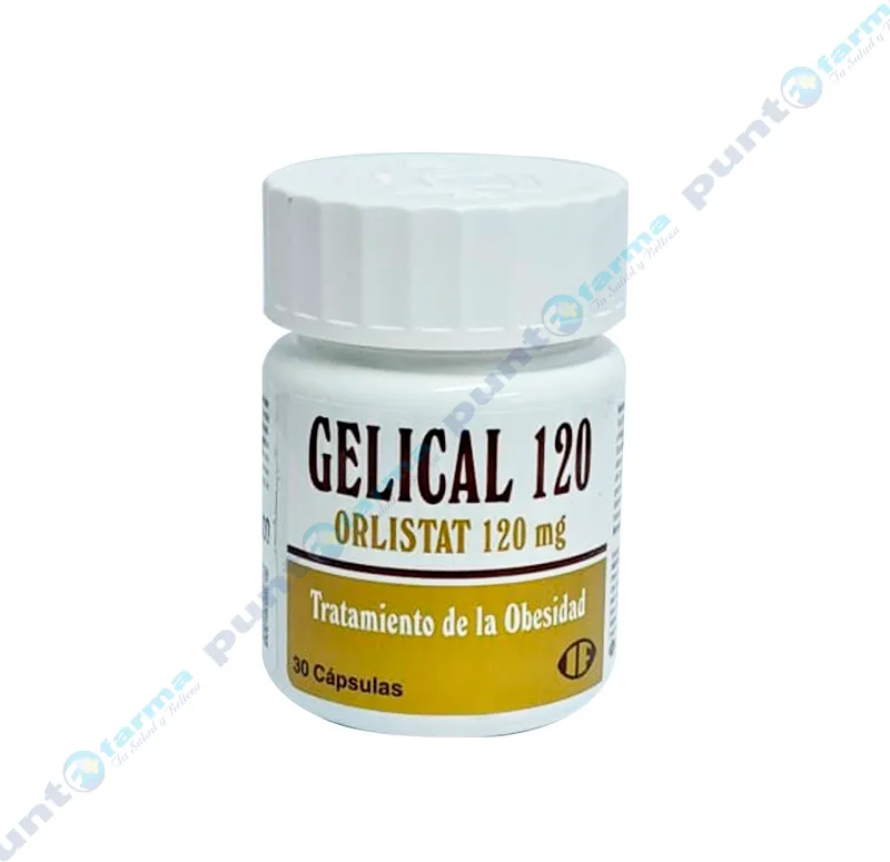 Gelical 120 Orlistat 120mg - Cont. 30 cápsulas
