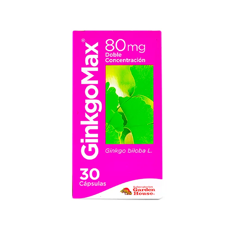 GingoMax 80 mg Doble Concentración - Caja de 30 Cápsulas