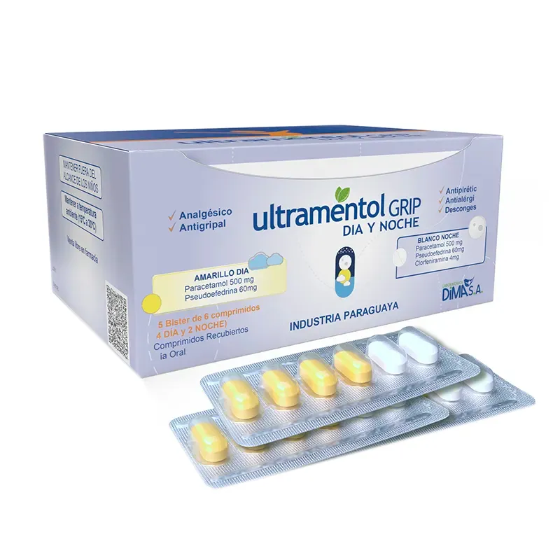 Ultramentol Grip Dia y Noche - Cont.15 blister x 6 comprimidos