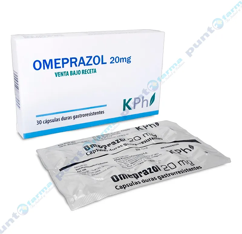Omeprazol 20mg - Cont. 30 cápsulas duras gastroresistentes