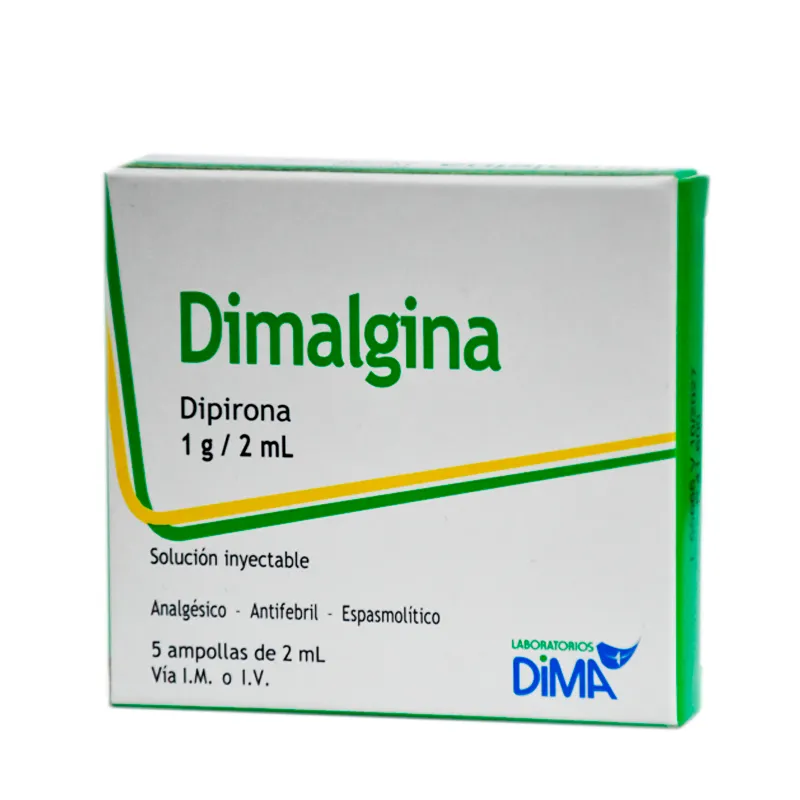 Dimalgina Dipirona 1 g/ 2 ml - Cont. 5 Ampollas