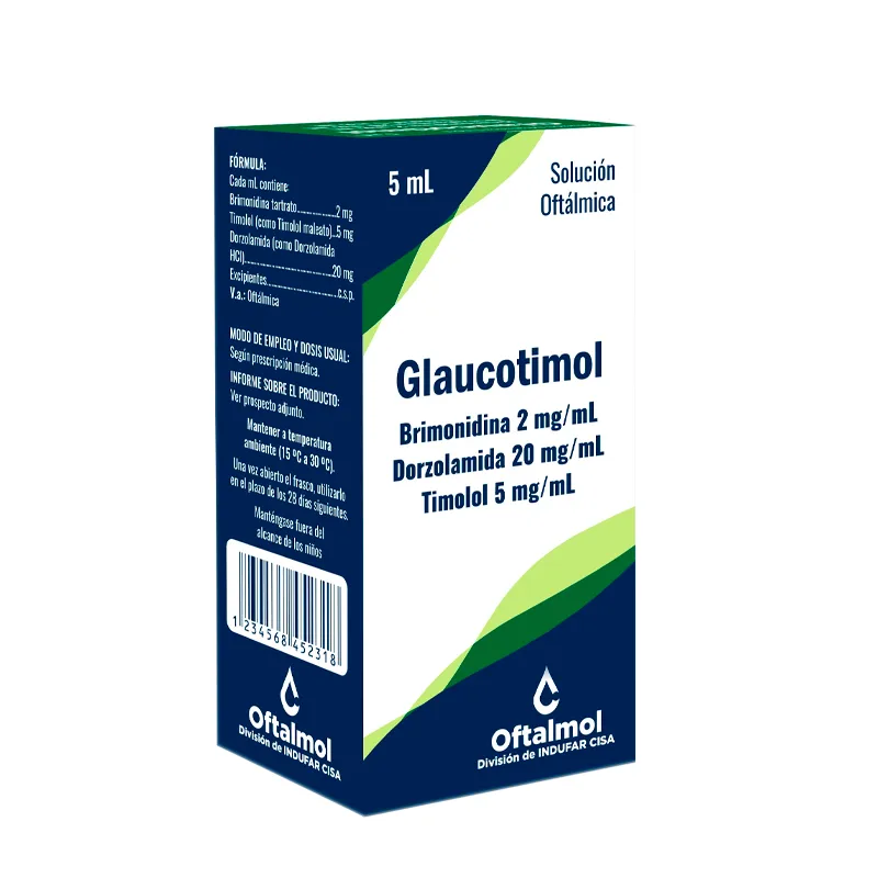Glaucotimol Brimonidina 2 mg - Solución Oftalmica de 5 mL