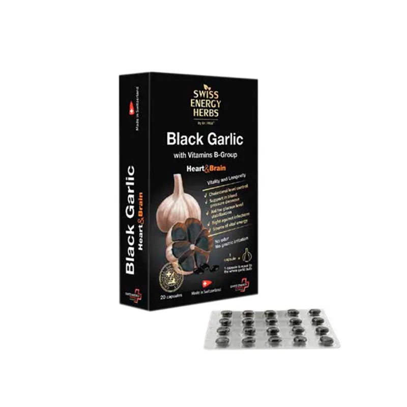 Swiss Energy Black Garlic Ajo Negro - Cont. 20 Capsulas