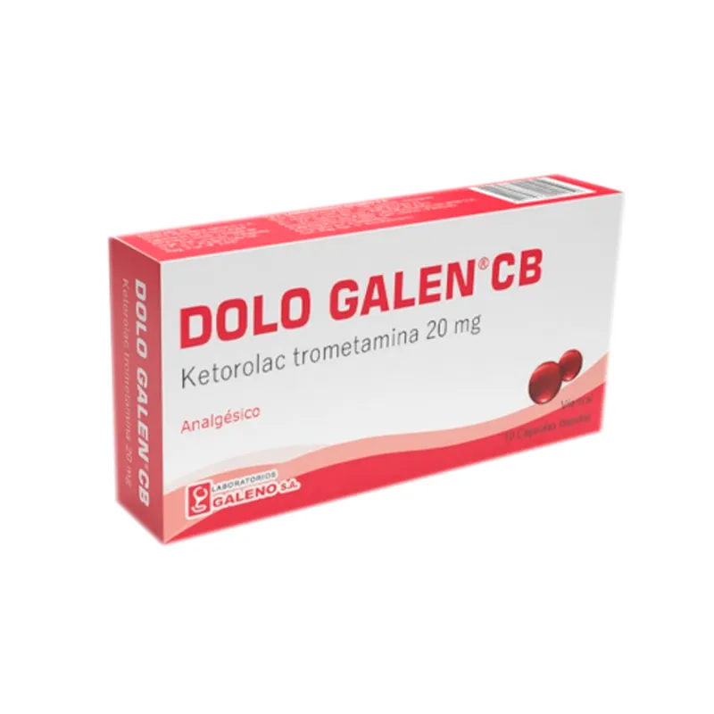Dolo Galen CB Ketorolac Trometamina 20 mg - Cont. 10 Capsulas Blandas