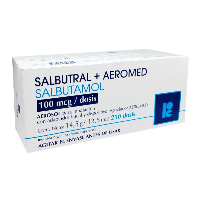 Salbutral Salbutamol Mcg/dosis + Aeromed - Aerosol de 250 Dosis
