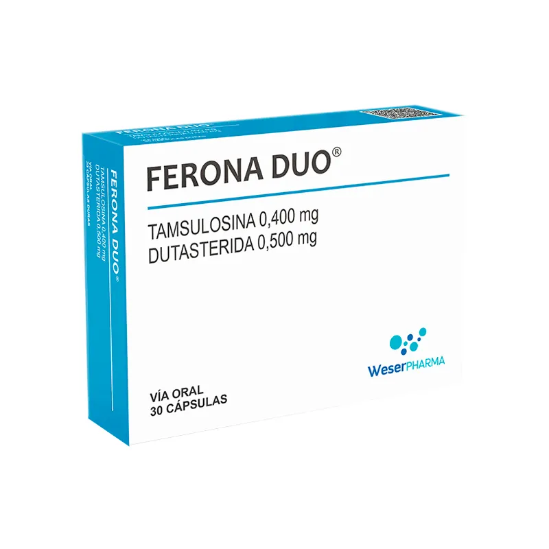 Ferona Duo Tamsulosina 0,400 mg Dutasterida 0,500 mg - Cont. 30 Capsulas