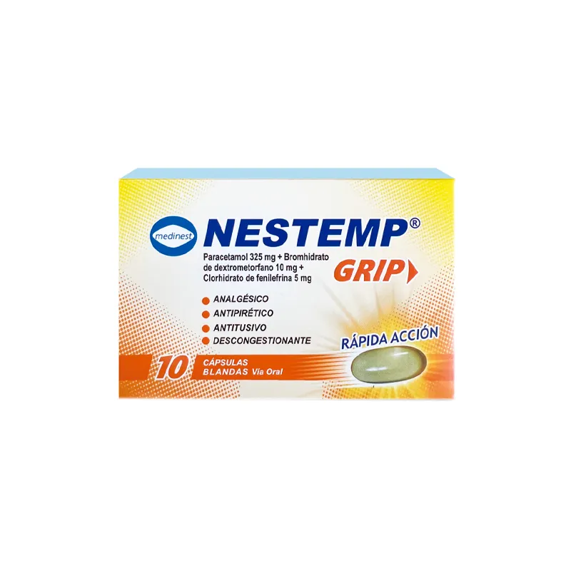 Nestemp Grip Paracetamol 325 mg - Cont. 10 Capsulas Blandas