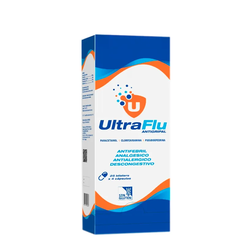Ultraflu Antigripal Paracetamol 300 mg - Cont. 25 Blisters x 4 Capsulas