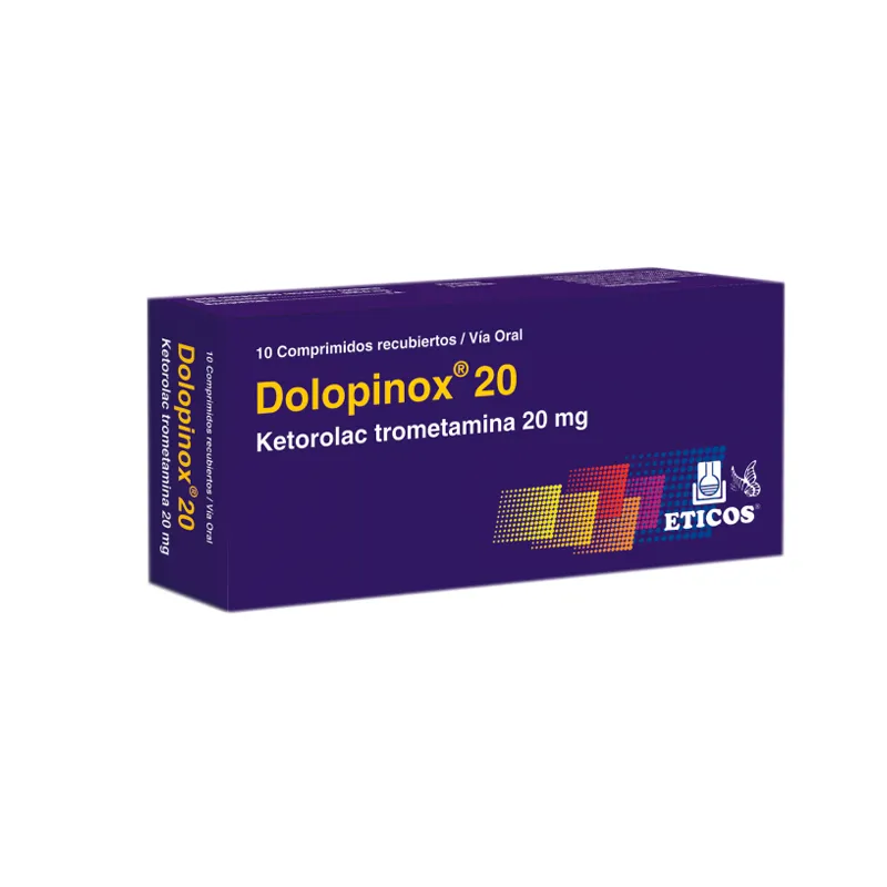 Dolopinox Ketorolac Trometamina 20 mg - Cont. 10 Comprimidos