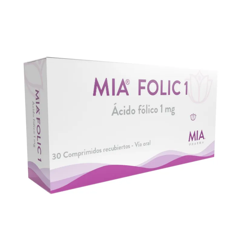 Mia Folic Acido Folico 1 mg - Cont. 30 Comprimidos Recubiertos