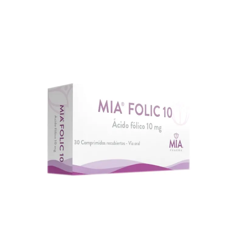Mia Folic Acido Folico 10 mg - Cont. 30 Comprimidos Recubiertos
