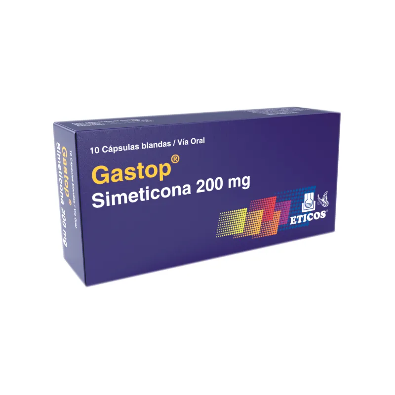 Gastop Simeticona 200 mg - Cont. 10 Capsulas Blandas