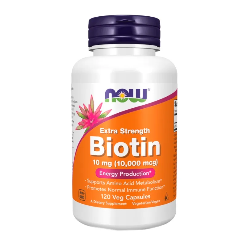 Biotina 10.000 mcg Now Foods - Cont. 120 Capsulas