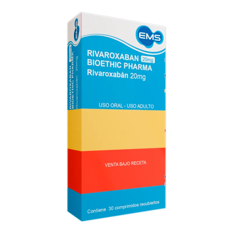 Rivaroxaban 20 mg Bioethic Pharma - Cont. 30 Comprimidos Recubiertos